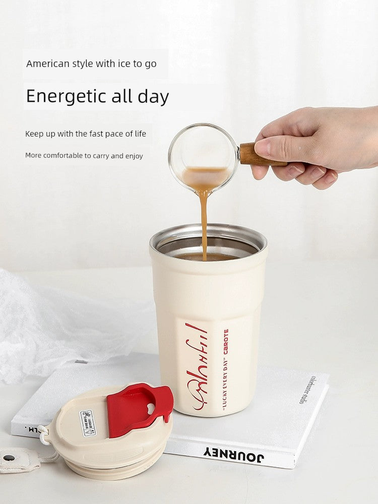 Carote Portable Coffee Cup Vacuum Cup Female New Arrival Portable Cup Stainless Steel Water Cup Male Official Authentic Products Cup