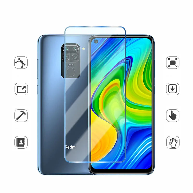 6in1 Protective Glass for Xiaomi Redmi Note 11 10 9 8 Pro 11S 10S 9S 8 Camera Screen Protector For Redmi 9C NFC 9A 9C 10C Glass