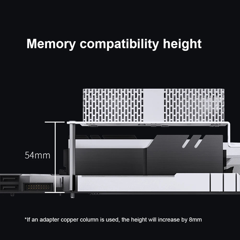 JONSBO NF-1 RAM Memory Module Cooling Radiator DDR4 DDR5 Ram Cooler 4Pin PWM 5V 3PIN ARGB Sync Dual 50mm Fan MemoryChip Heatsink