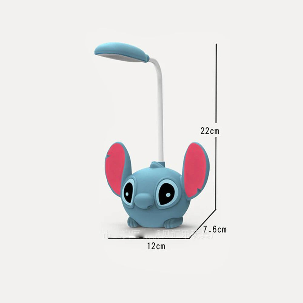 Led Lilo & Stitch Desk Lamp With Pencil Sharpener Foldable Light Cute Desk Night Light Usb Recharge Light Gift