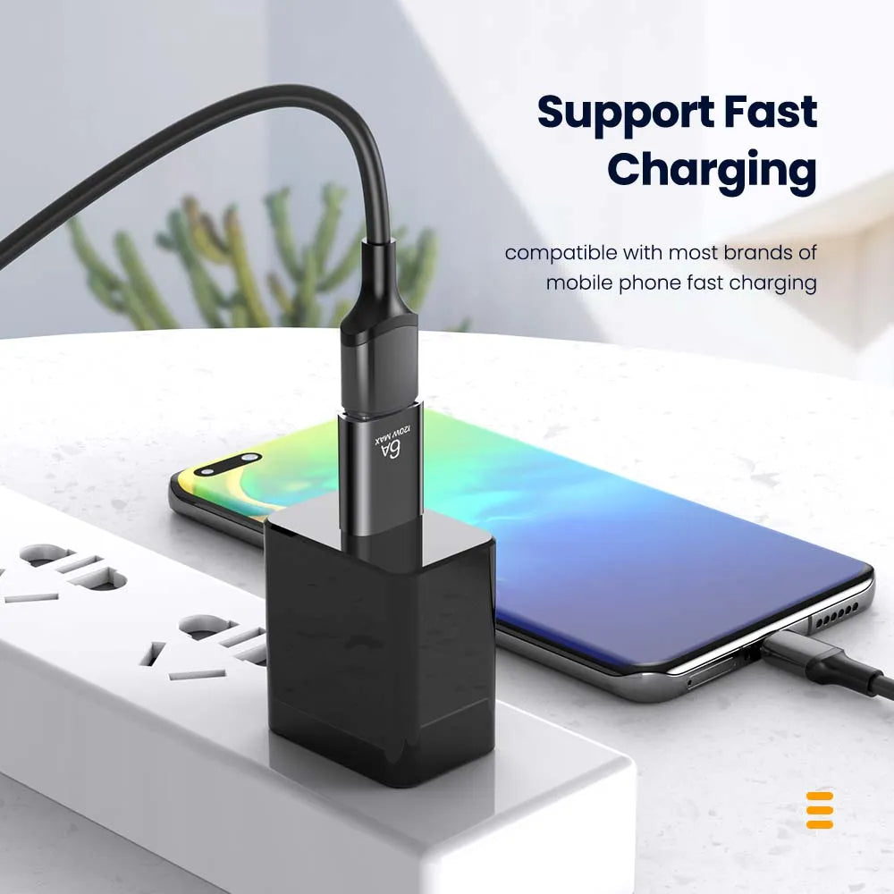6A USB OTG To Type C Data Transfer Adapter Type C Female to USB Male Converter Fast Charging Adapter For Laptop Macbook Samsung