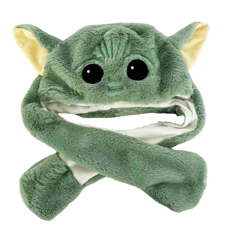 Disney Star Wars Baby Yoda Plush Hat Baby Yoda Figure Kawaii Cartoon Ears Hat Kids Toys Boys Girls Christmas Gifts