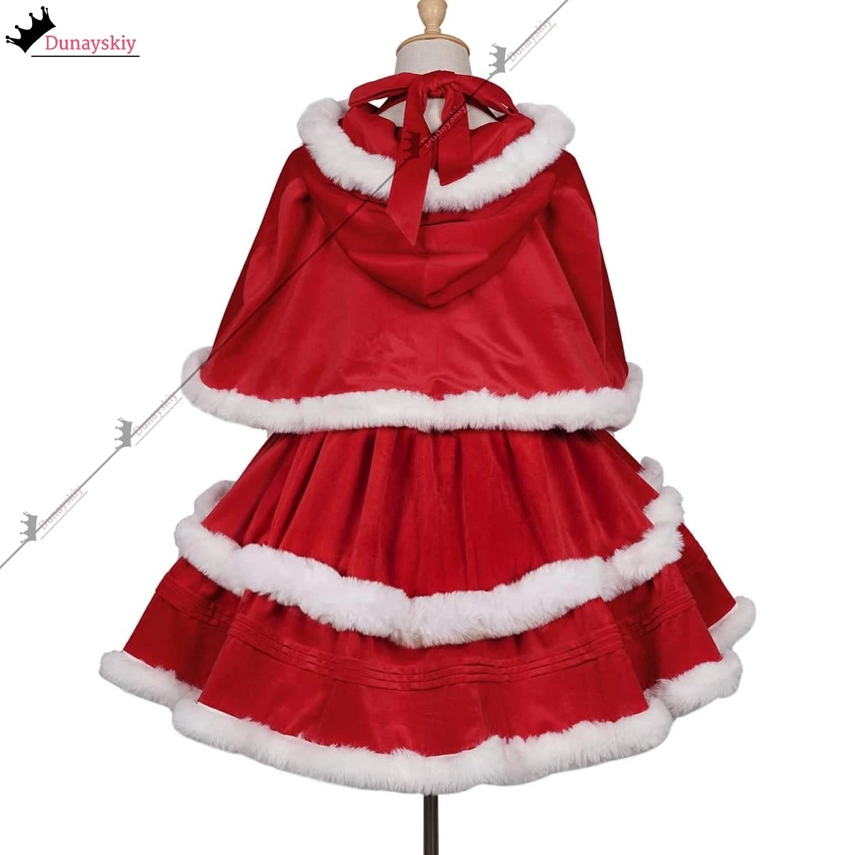 Christmas Skirt COSPLAY Dress Christmas Little Red Riding Hood Dress Strap Skirt with Small Shawl Sexy Christmas Costume Woman