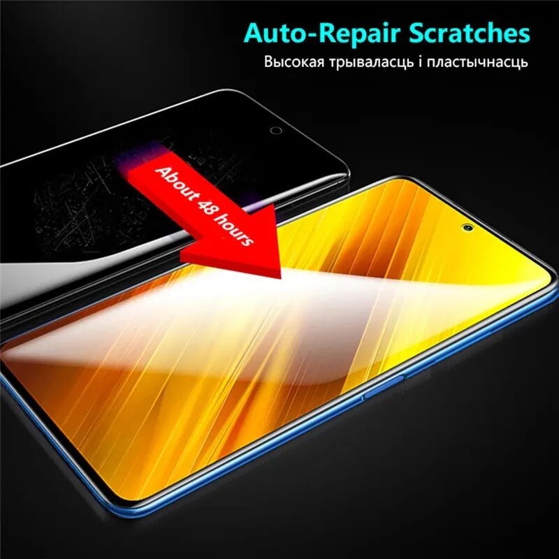 2Pcs Hydrogel Film for Xiaomi Poco X3 Pro F3 M3 M4 11T 12T Pro Screen Protector for Redmi Note 11 10 9 8 Pro 9s 10s 8T 9T 9A 9C