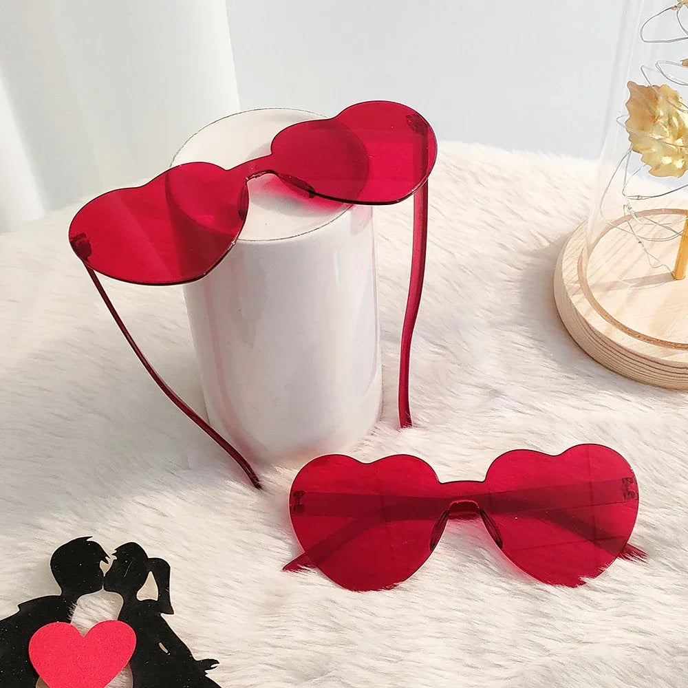 Happy Valentine’s Day Glasses Love Red Heart Bear Balloons Cake Insert Wedding Anniversary Party Supplies Gift Home Decoration