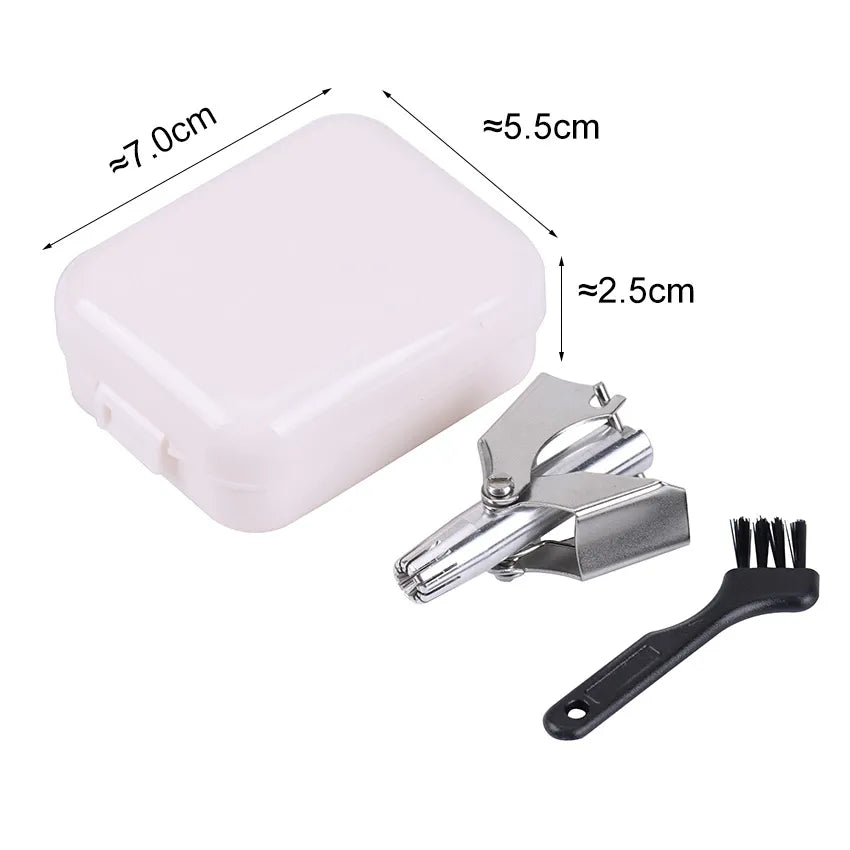1PC Men's Nose Hair Trimmer Stainless Steel Manual Trimmer Suitable For Nose Hair Razor Washable Portable Nose Hair Trimmer