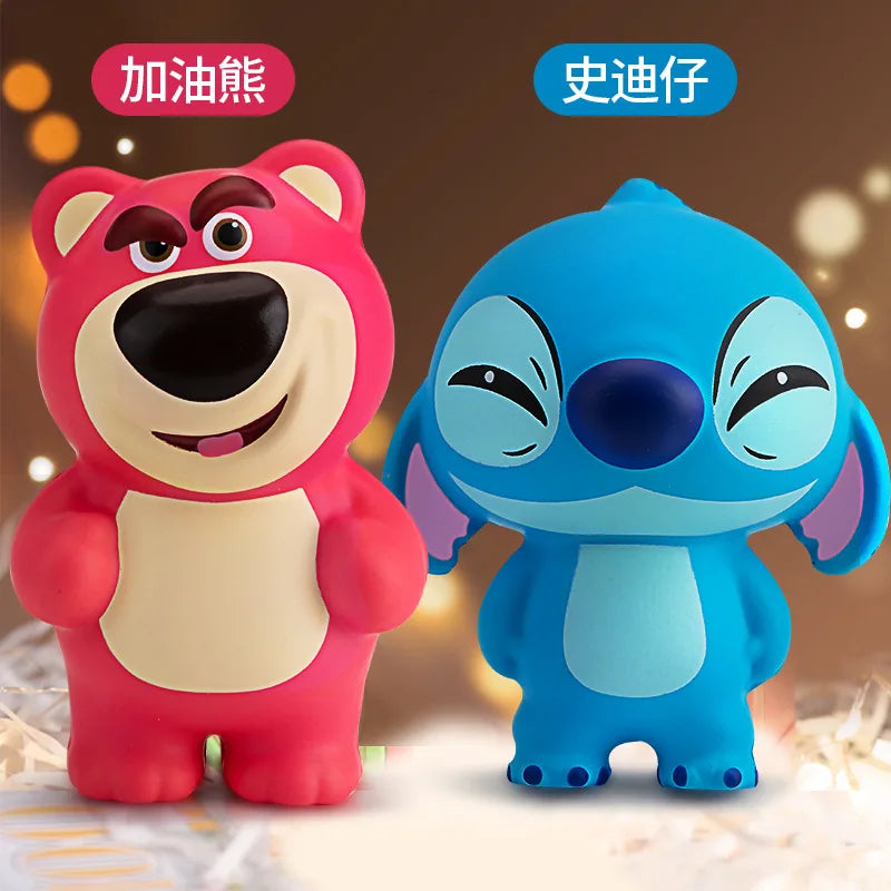 Disney Stitch Decompression Toys Kawaii Strawberry Bear Lilo and Stitch Model Doll Slow Rebound Stress Relief Toys Kids Gifts
