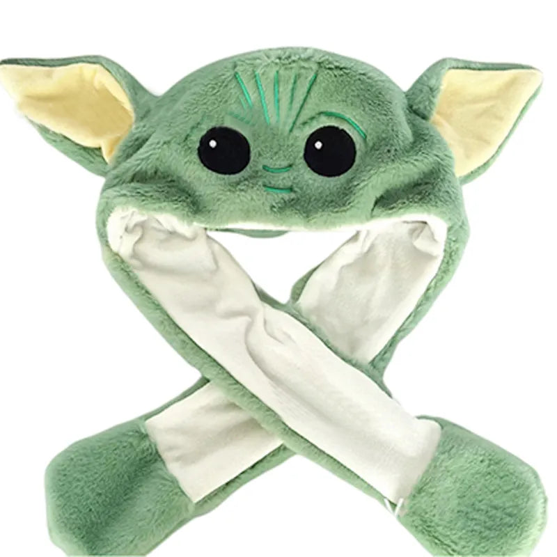 Disney Star Wars Baby Yoda Plush Hat Baby Yoda Figure Kawaii Cartoon Ears Hat Kids Toys Boys Girls Christmas Gifts