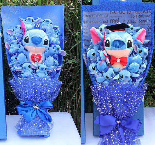 New Stitch Plush Toys Anime  Stitch Soft Stuffed Animal Dolls Kawaii Stich Plush bouquets For Kids Birthday Gifts No box